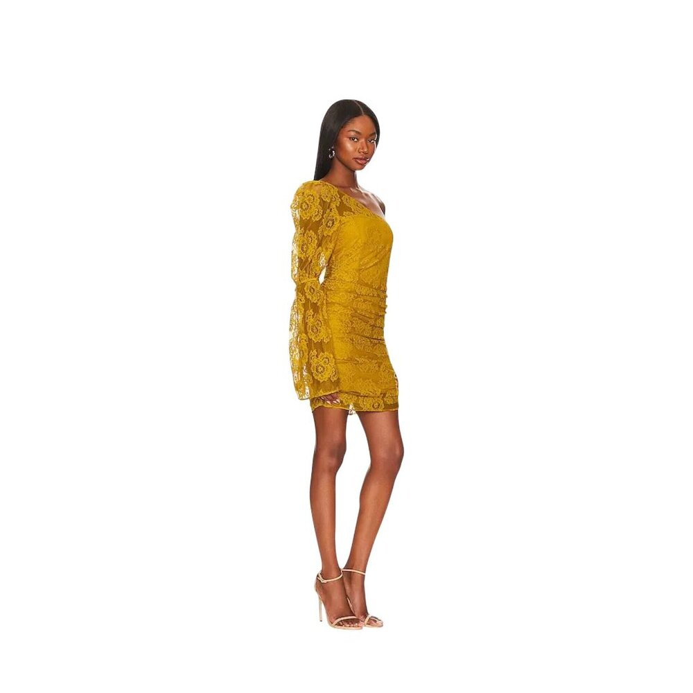 For The Love & Lemons One Shoulder Lace Tiana Mini Dress Size XXS - Picture 2 of 13